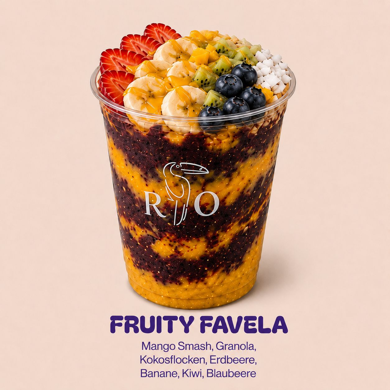 Açaí Bowl Größe S mit Beeren und Granola